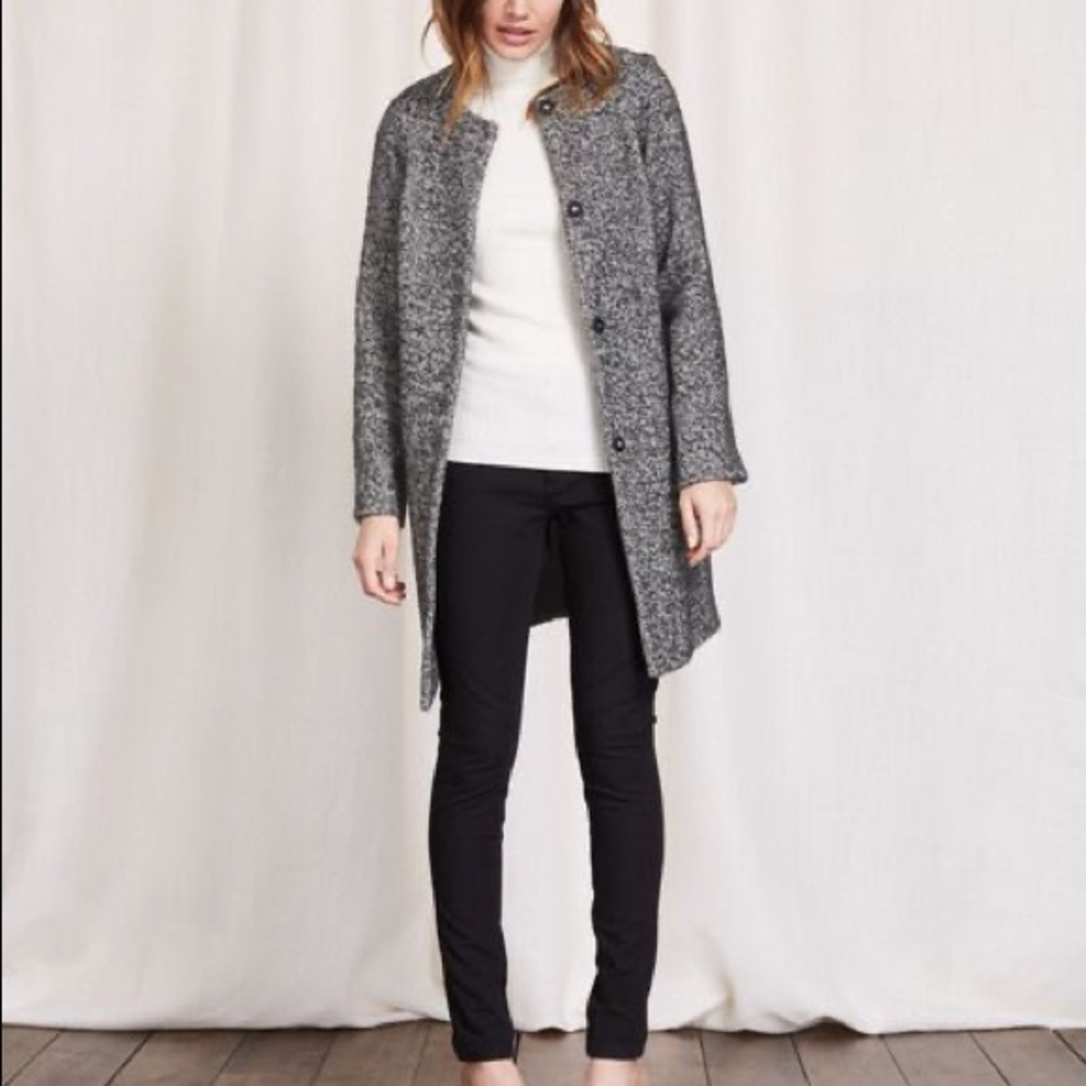 Boden Herringbone Wool Blend Coat